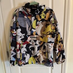 Members Only x Looney Tunes Character Mash Up Popover Jacket Sz Large